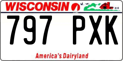 WI license plate 797PXK