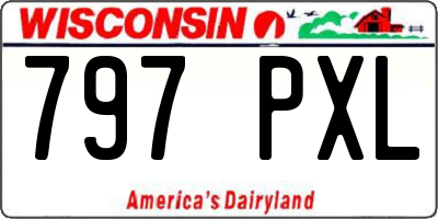 WI license plate 797PXL