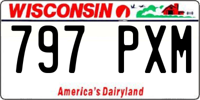 WI license plate 797PXM