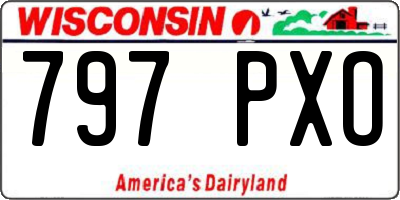 WI license plate 797PXO