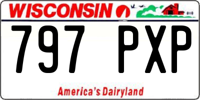 WI license plate 797PXP
