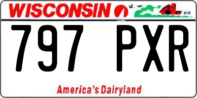 WI license plate 797PXR