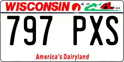 WI license plate 797PXS