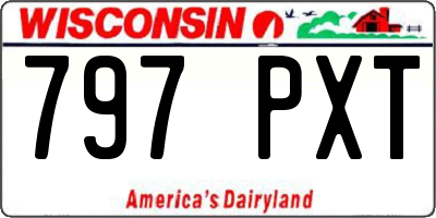 WI license plate 797PXT