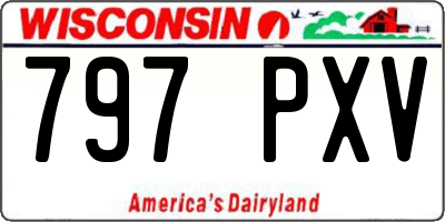 WI license plate 797PXV