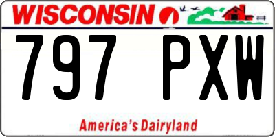 WI license plate 797PXW