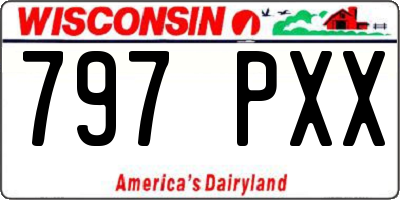 WI license plate 797PXX