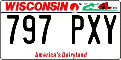 WI license plate 797PXY