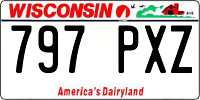 WI license plate 797PXZ