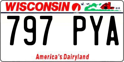 WI license plate 797PYA