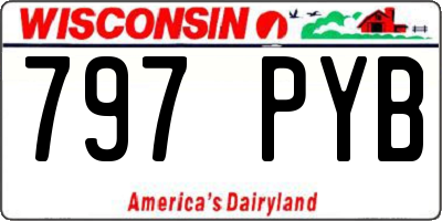 WI license plate 797PYB