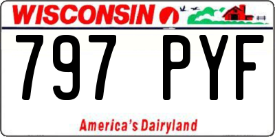 WI license plate 797PYF