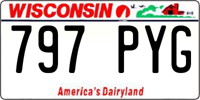 WI license plate 797PYG