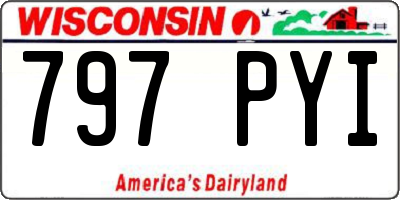 WI license plate 797PYI