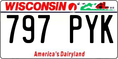 WI license plate 797PYK