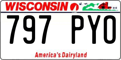WI license plate 797PYO