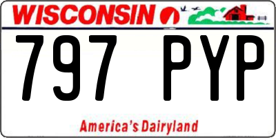 WI license plate 797PYP