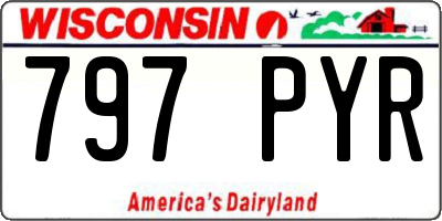 WI license plate 797PYR