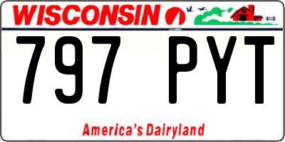 WI license plate 797PYT