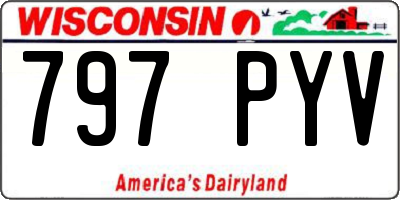 WI license plate 797PYV