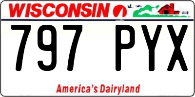 WI license plate 797PYX