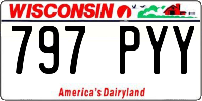 WI license plate 797PYY