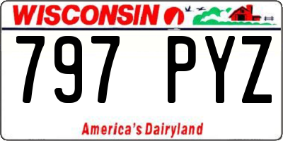 WI license plate 797PYZ