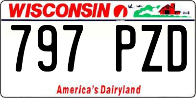 WI license plate 797PZD
