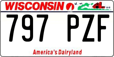 WI license plate 797PZF