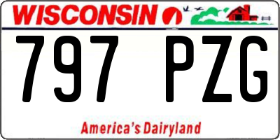 WI license plate 797PZG