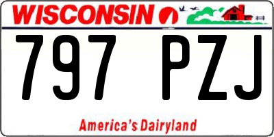WI license plate 797PZJ