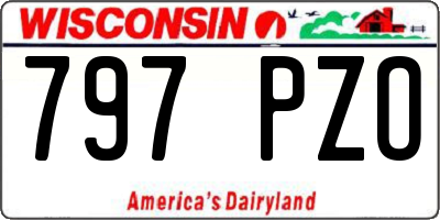 WI license plate 797PZO