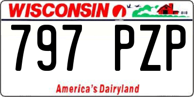 WI license plate 797PZP