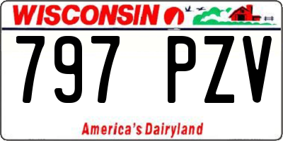 WI license plate 797PZV