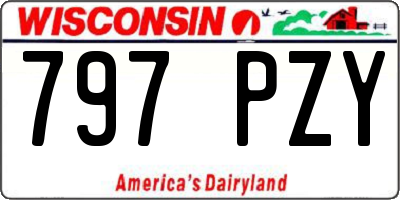 WI license plate 797PZY