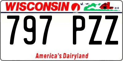 WI license plate 797PZZ