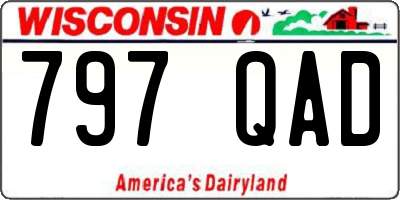 WI license plate 797QAD