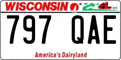 WI license plate 797QAE