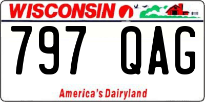 WI license plate 797QAG
