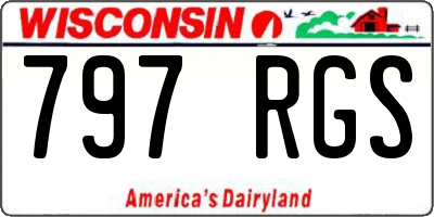 WI license plate 797RGS