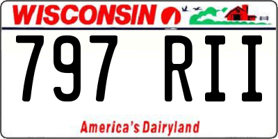 WI license plate 797RII