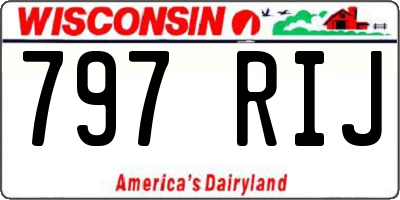 WI license plate 797RIJ
