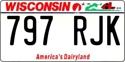 WI license plate 797RJK