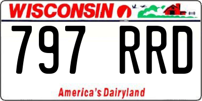 WI license plate 797RRD