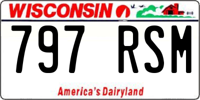 WI license plate 797RSM
