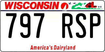 WI license plate 797RSP