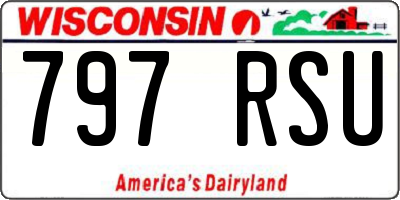 WI license plate 797RSU