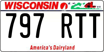 WI license plate 797RTT