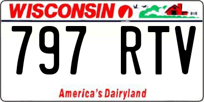 WI license plate 797RTV
