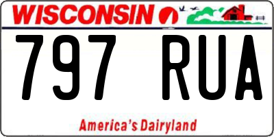 WI license plate 797RUA